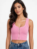 Blusa con Cremallera Rosada
