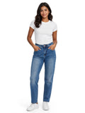 Jeans Mom Fit Algodón Rígido Dama