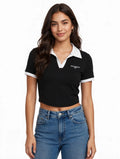 Blusa con Cuello en Algodón