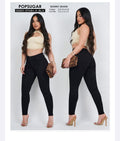 JEANS DAMA NEGRO LEVANTA COLA